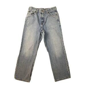 Urban Up Women's 12 (28x26.5) Blue Straight Leg Mom Jeans Y2K High Rise SEE DESC